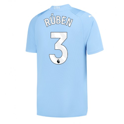 Maillot de foot Manchester City Ruben Dias #3 Domicile 2023-24 Manches Courte